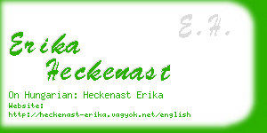 erika heckenast business card